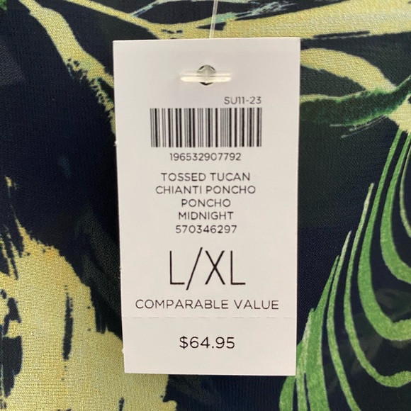 NWT- TOSSED TUCAN- CHIANTI PONCHO- Chico’s L/XL- - Picture 4 of 6